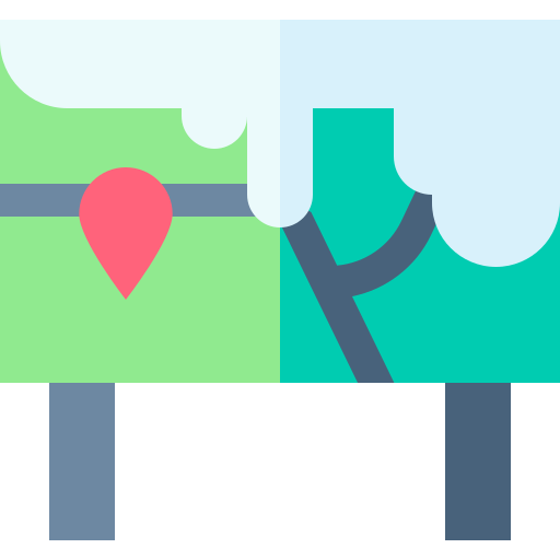 mapa de la ciudad Basic Straight Flat icono
