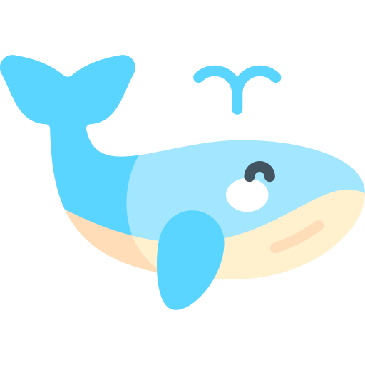 Whale Kawaii Flat icon