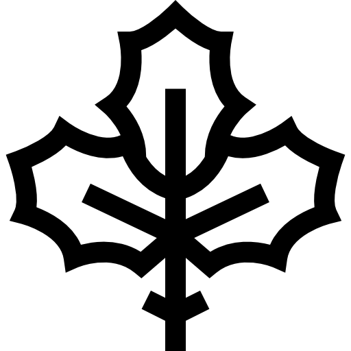 liść klonu Basic Straight Lineal ikona