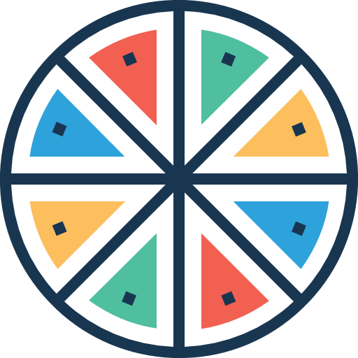 wykres kołowy Prosymbols Lineal Color ikona