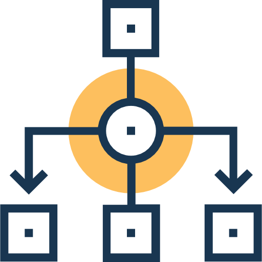 struktura hierarchiczna Prosymbols Lineal Color ikona