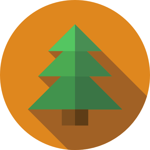 árbol de navidad Flat Circular Flat icono