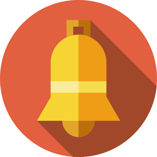 campana de navidad Flat Circular Flat icono