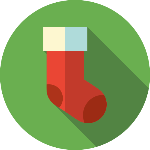 Рождественский носок Flat Circular Flat иконка