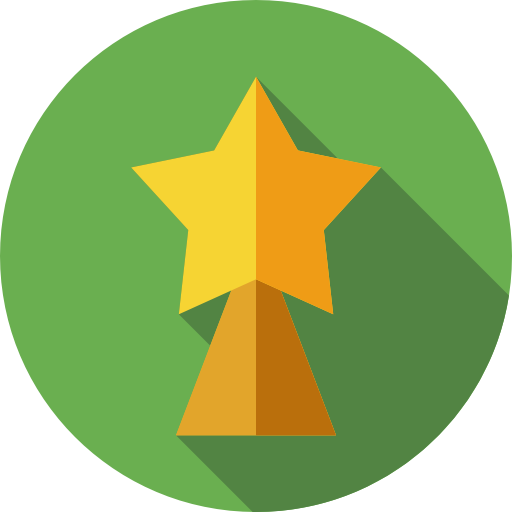 ster Flat Circular Flat icoon