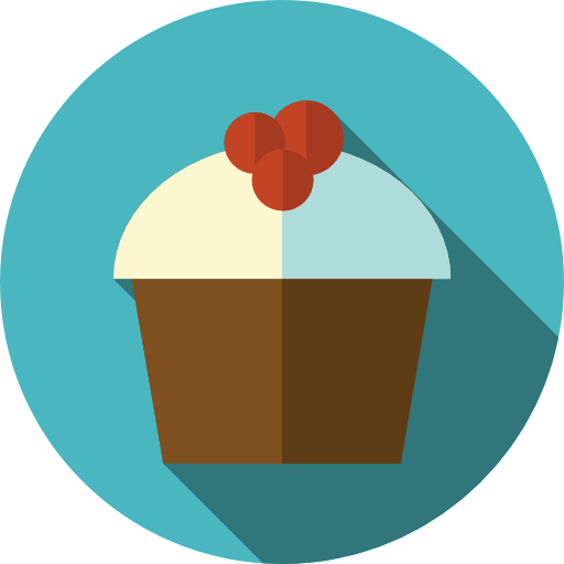 cupcake Flat Circular Flat icona