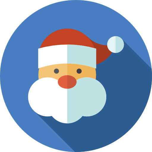 kerstman Flat Circular Flat icoon