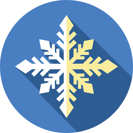 Snowflake Flat Circular Flat icon