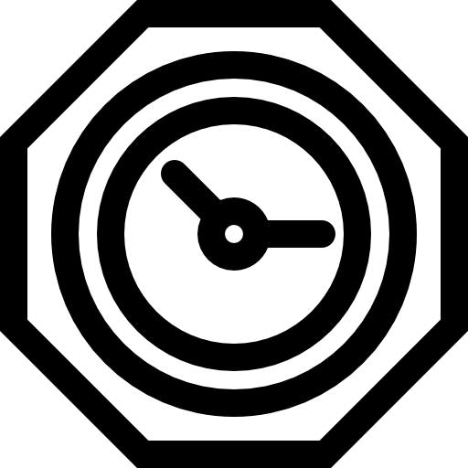 zegar Basic Straight Lineal ikona