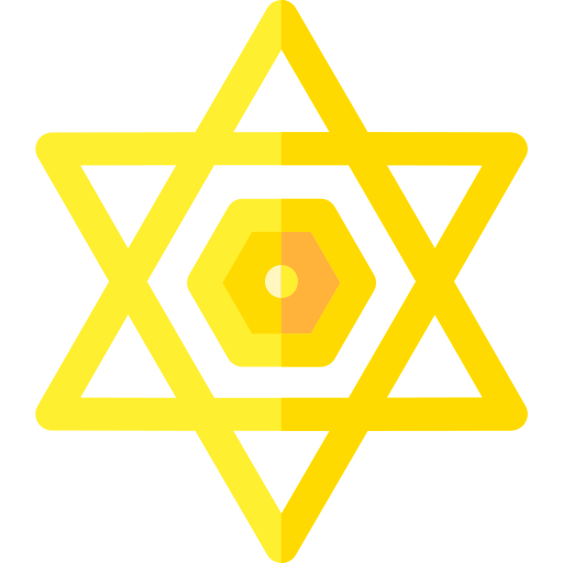 Star of david Basic Rounded Flat icon