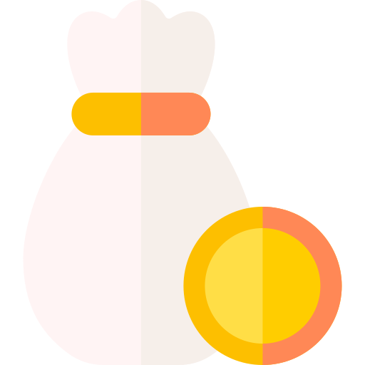 Money bag Basic Rounded Flat icon