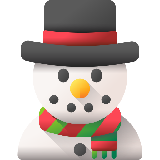 bonhomme de neige 3D Color Icône