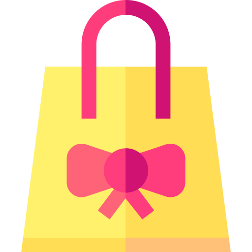 Gift bag Basic Straight Flat icon