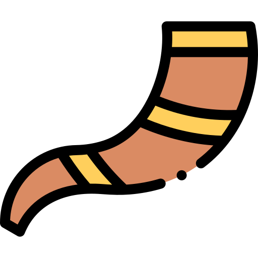 shofar Detailed Rounded Lineal color Ícone