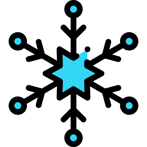 Snowflake Detailed Rounded Lineal color icon