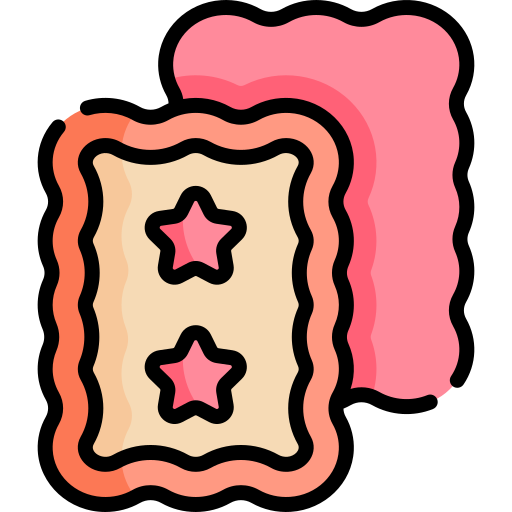 biscuit Kawaii Lineal color icoon