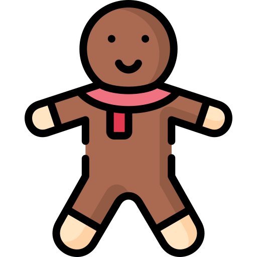 Gingerbread man Special Lineal color icon