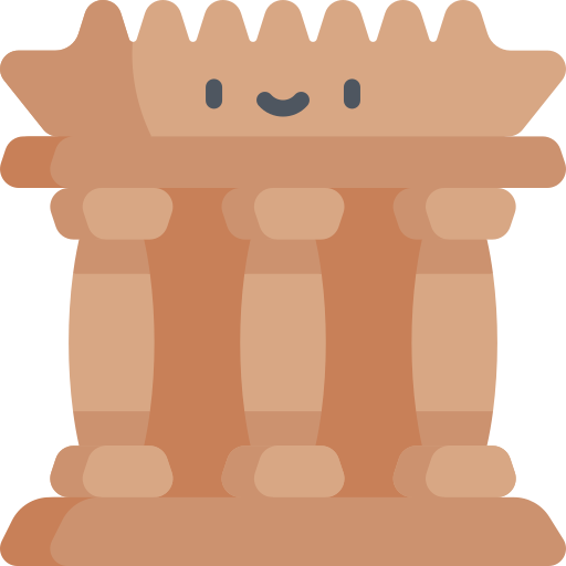 templo Kawaii Flat icono
