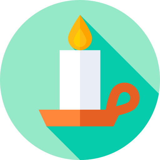 Candle Flat Circular Flat icon