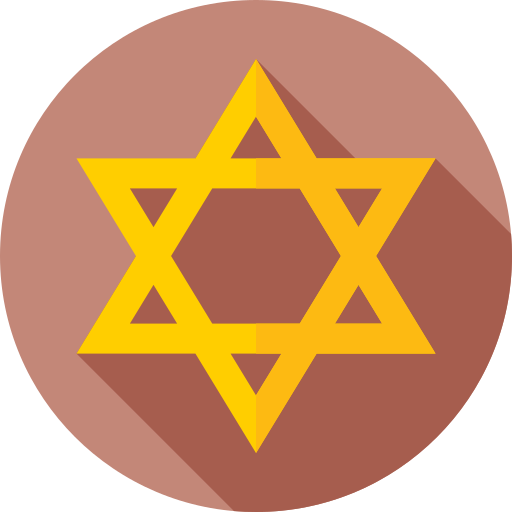 Star of david Flat Circular Flat icon