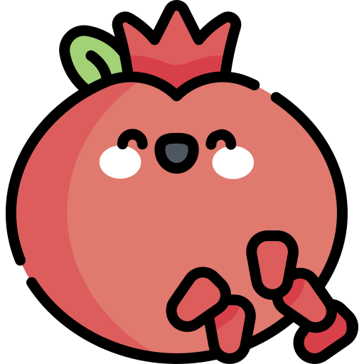Pomegranate Kawaii Lineal color icon