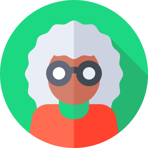 grootmoeder Flat Circular Flat icoon