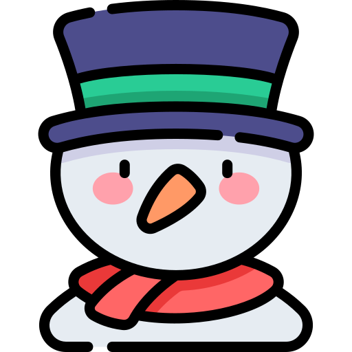 schneemann Kawaii Lineal color icon