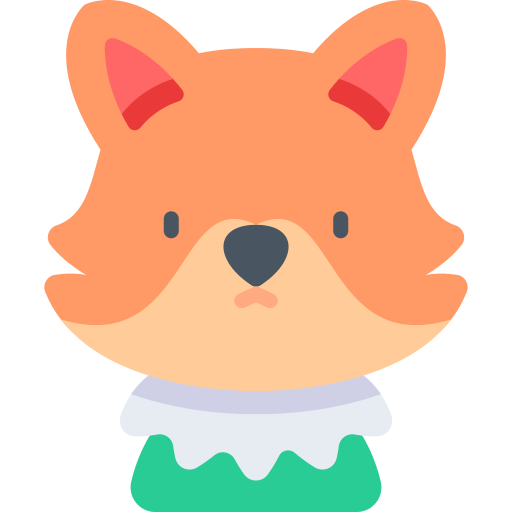 狐 Kawaii Flat icon