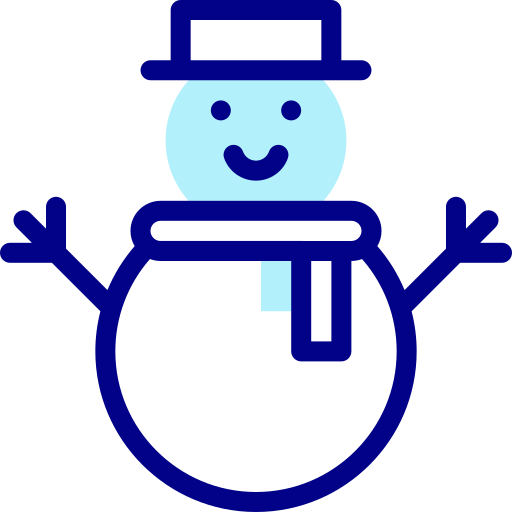 Снеговик Detailed Mixed Lineal color иконка