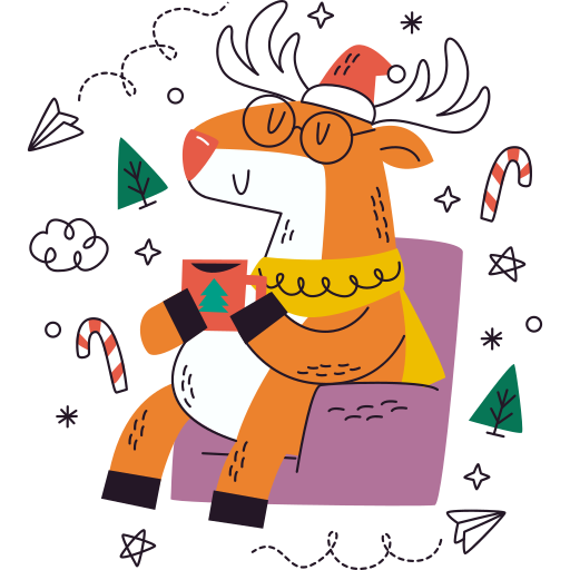 navidad Doodle Hand Drawn Flat icono
