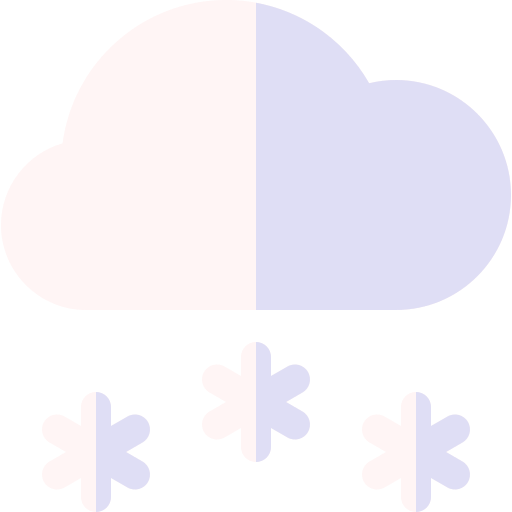 opady śniegu Basic Rounded Flat ikona