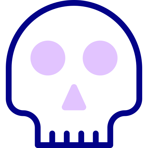 Skull Detailed Mixed Lineal color icon