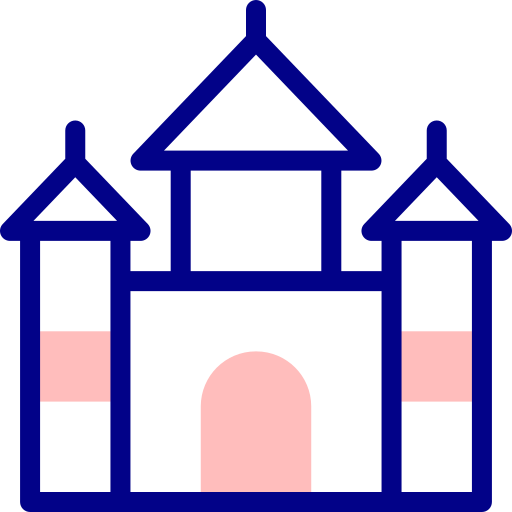 zamek Detailed Mixed Lineal color ikona