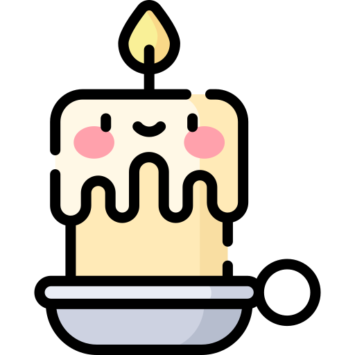 Candlestick Kawaii Lineal color icon