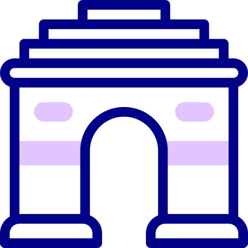 puerta de la india Detailed Mixed Lineal color icono