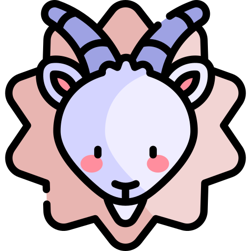 Goat Kawaii Lineal color icon