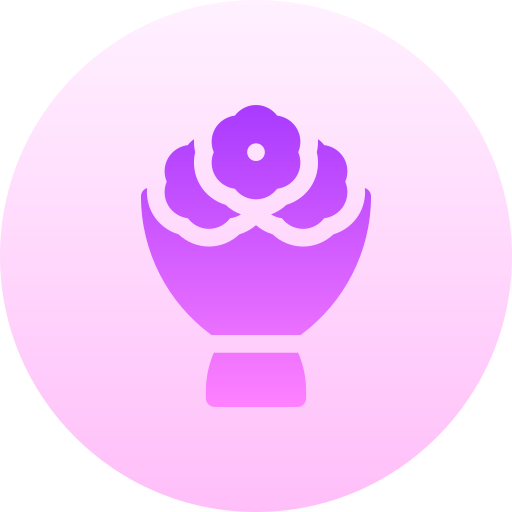 꽃다발 Basic Gradient Circular icon