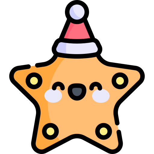 estrella de mar Kawaii Lineal color icono