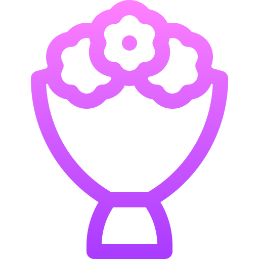 bouquet di fiori Basic Gradient Lineal color icona