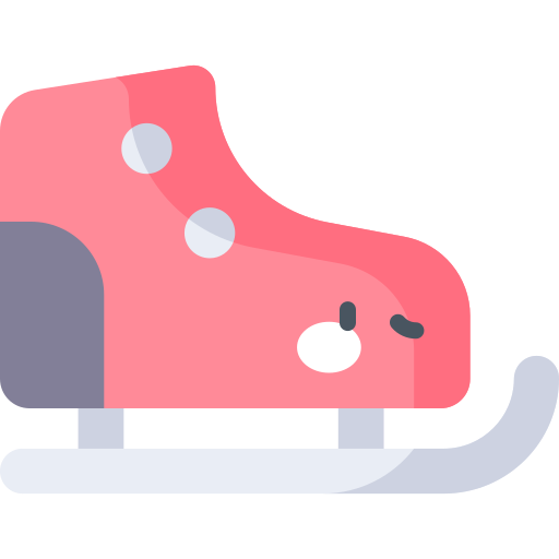 patinaje sobre hielo Kawaii Flat icono