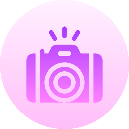 카메라 Basic Gradient Circular icon