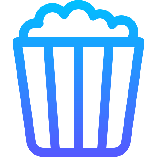 popcorn Basic Gradient Lineal color icon