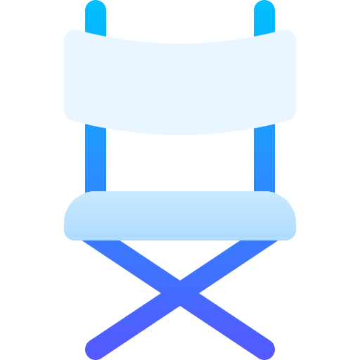 sedia da regista Basic Gradient Gradient icona