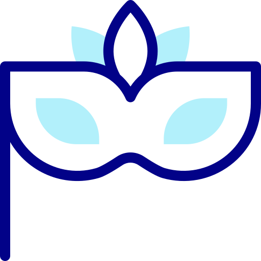 máscara de carnaval Detailed Mixed Lineal color icono