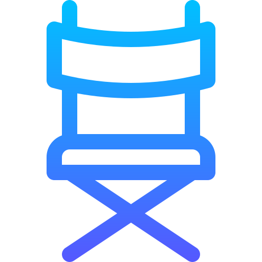 Director chair Basic Gradient Lineal color icon