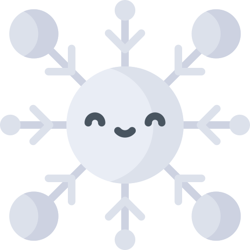copo de nieve Kawaii Flat icono