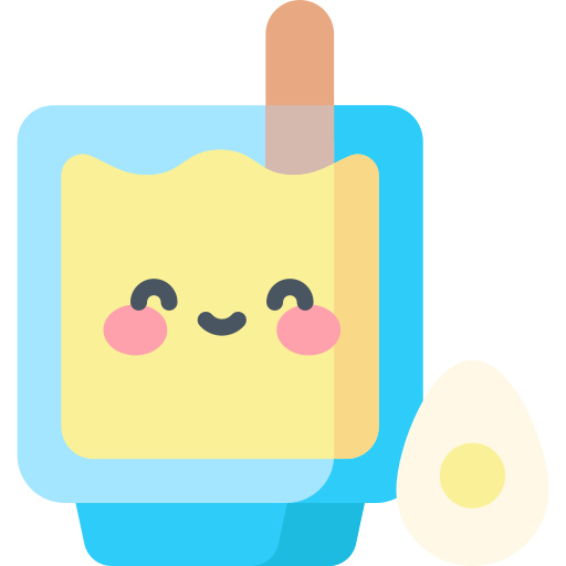 ponche de huevo Kawaii Flat icono