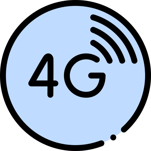 4g Detailed Rounded Lineal color ikona