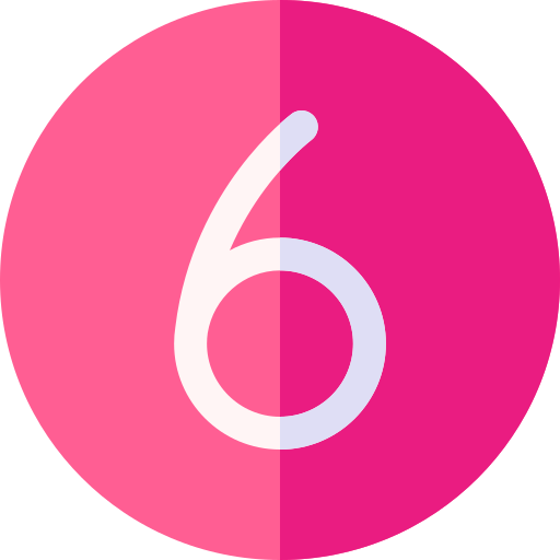 6 Basic Rounded Flat Ícone