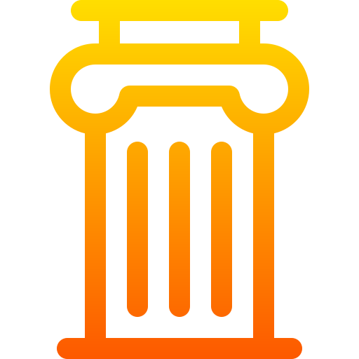 Column Basic Gradient Lineal color icon